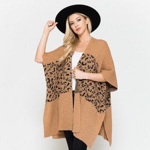 Your Wildest Dreams Leopard Kimono-Sweater in Mocha